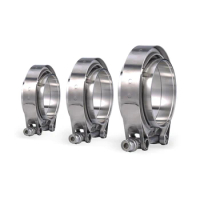 304 Stainless Steel 2" 2.25" 2.5 3 Inch 51 63 76 mm V Band Clamp Turbo Exhaust Pipe Vband Clamp Male Female Flange V Clamp Kits