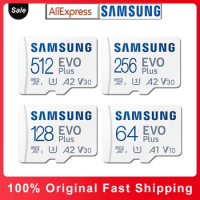 SAMSUNG EVO PLUS Memory Card 512GB 256GB High Speed 100 MB/S Micro SD Class 10 U3 TF Cards UHS-I 128GB Micro SD Card