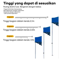 【Wthb】Tenda Lipat 2X2/3X3 Tenda Lipat Jualan Tenda Jualan 1300D Outdoor Portable Waterproof Bazar Te