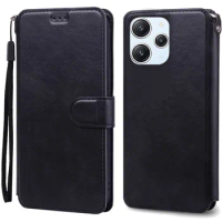 For Redmi 12 Case Luxury Leather Wallet Flip Case For Xiaomi Redmi 12 Case Phone Cover Redmi12 4G Redmi 12 5G Coque Fundas Shell