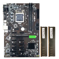 B250 BTC Mining Motherboard 12 PCI-E16X Graph Card LGA 1151 with 2XDDR4 4GB 2133MHZ RAM Support VGA DVI