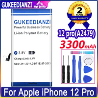 GUKEEDIANZI 12 Pro (A2479) Replacement Battery 3300mAh For Apple IPhone 12 Pro 12Pro Phone Batteries + Tools