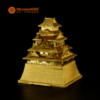 Microworld 3D metal Models Osaka Castle model DIY laser cutting Jigsaw puzzle building model 3D metal Puzzle Toys for adult gift