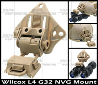 Wilcox L4G32 PVS15 PVS18 GPNVG18夜視儀戰術頭盔翻斗車支架泥色