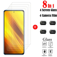 8in1 Protective Glass for Xiaomi Poco X3 X3 Pro Tempered Glass Full Cover Screen Protector for Xiaomi Poco X3 NFC Camera