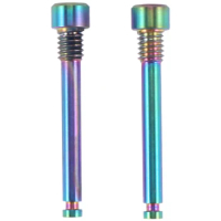 M4 Titanium Bolts for Bicycle Disc Brake Pad Threaded Pin Inserts Screw for XT R XT Hydraulic Disk Caliper-Dazzle Color