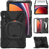 For Samsung Galaxy Tab S9 FE Plus 12.4 inch Case For Galaxy Tab S7 Plus FE S8 Plus Heavy Duty Armor Kids Shockproof Stand Cover