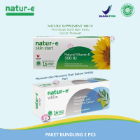 NATUR E Soft Capsule Hijau 100iu 16s & White 16s | Bundle | Bundling | Paket Bundling Ekonomis