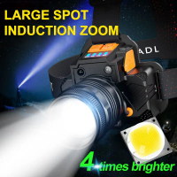SENTER KEPALA ZOOM T50 BISA SENSOR TANGAN SUPER TERANG BISA DI CAS Baterai Lampu Usb