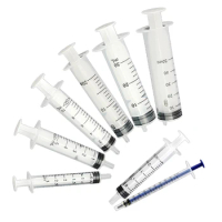100pcs 1-30ml plastic syringe feeder hydroponics analyze measuring cups nutrients syringe for injectors pets cat feeders tools