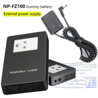 For Sony a7m3 A7M4 A7R4/R3 A9II external battery NPFZ100 NP FZ100 NP-FZ100 Dummy battery + power supply