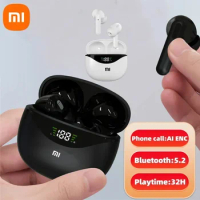 Xiaomi Wireless Bluetooth Earphones Headsets Sports in Ear Earbuds Dual Mic Noise Reduction LED Display TWS Headphones Earphones