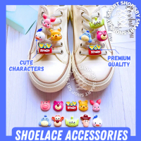 (PIN) Shoelace Pin Accessories Aksesoris Tali Sepatu Jepit Mainan Pooh Donald Woody Piglet Hamm Tigg