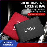 Car Driving License Bag Card Credit Holder Purse Wallet Case Cover For Citroen C3 C4 C1 e-C4 X e-C3 C5 Aircross Elysee C4 Cactus