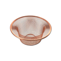 YOSHIKAWA 吉川 日本純銅水槽排水口用過濾網 大 11.2 x 3.7cm
