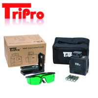 Tripro 3D 1x360 Self Auto Leveling Rotary Cross Laser Level Green 360 Optional With Receiver Detector