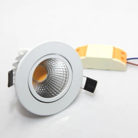 6PCS Dimmable 5W 7W LED Downlight High Brightness LED COB Recessed Ceiling Lamps Warm/Cool white AC85-265V Indoor LED Lights