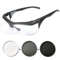 Vazrobe Safety Glasses Goggles Anti Splash Photochromic Myopia Glasses 0 -100 150 200 250 300 Grade Transition Eyeglasses Frame