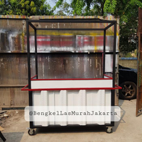 Gerobak Kontainer / Booth Container 1.5x0.6x2