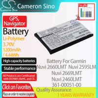 CameronSino Battery for Garmin Nuvi 2660LMT Nuvi 2669LMT Nuvi 2460LMT Nuvi 2595LM fits Garmin 361-00051-00 GPS,Navigator battery