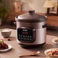 SUPOR 5L Slow cooker Electric cooker crock pot Redware Stew pot Automatic sous vide cooker cuisine intelligente home appliance