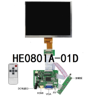 8 inch Màn hình LCD HE080IA-01D 1024*768 IPS HD LCD hiển thị HDMI/VGA/AV Bảng điều khiển Điều khiển