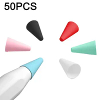 50Pcs Silicone Mute Nib Cover For Apple Pencil Tip Cover Replaceable Tip For Ipad Pencil 1 2 Stylus Pen Nib Protection Case