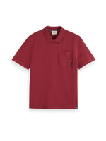 เสื้อโปโลผู้ชาย มีกระเป๋าหน้าอก สีRed Urchin