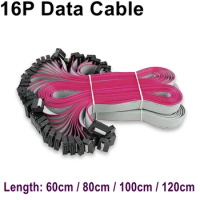 5pcs 100cm 80cm 60cm Length Ribbon Cable 16p 2.54mm Pitch Extension Grey 1 Meter Long LED Display Flat Cable Data Wire