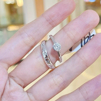 Cincin couple permata moissanite