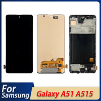 For Samsung Galaxy A51 A515F A515F/DS Lcd Display Digital Touch Screen with Frame for Samsung A51 Screen Assembly Replace