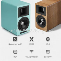 A80 Bluetooth Speaker Active Bookshelf Speaker Subwoofer Output APT-X 5.0 XOMS USB with Remote Control Desktop Audio