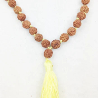108Mala beads necklace, yellow tassel,yoga meditation necklace
