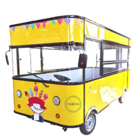 Street Fast Mobile Food Kiosk Cart Mobile Food Cart Kitchen Restaurant For Sale Electric Chinese Food Truck with Four Wheels
