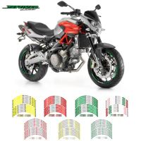 Motorcycle reflective rim sticker creative decal for 17-inch moto waterproof protection rim for Aprilia SHIVER 750