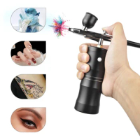 Oxygen Injector Mini Air Compressor Kit Air-Brush Paint Spray Gun Airbrush For Nano Fog Mist Sprayer Art Makeup USB Rechargeable