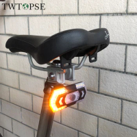TWTOPSE Remote Control Bicycle Rear Light For Brompton Folding Bike Birdy 3SIXTY Tail Lights Waterproof USB Charging 40 LED Horn