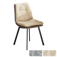 Boden-格力工業風皮革餐椅/單椅/休閒椅/洽談椅/商務椅(兩色可選)-47x50x88cm