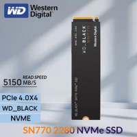 Western Digital 2280 SN770 SSD WD Black NVMe M.2 SSD 2TB 1TB 500GB PCIe 4.0 Gen 4 for Laptop Computer Mini PC PS5 Notebook