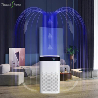 THANKSHARE Smart Display Air Purifier Desktop Purifiers Night Light Chargeable HEPA Filters Air Cleaner For Home
