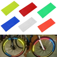 Cycling Reflector Sticker MTB Road Bike Decor Bike Wheel Sticker Fluorescent Reflective Strip Reflector Tape Bicycle Sticker