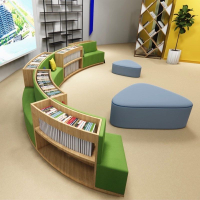 創意弧形異形繪本閱讀區儲物學校幼兒園早教圖書館休息區沙發組合 沙發/雙人沙發/L型沙發/三人沙發/單人沙發/小沙發/單人沙發椅/軟沙發/長沙發/沙發椅/沙發
