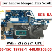19792-1 For Lenovo Ideapad Flex 5-14IIL05 Notebook Motherboard with CPU I3 I5 I7 8GB RAM.100% Tested