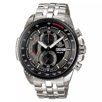 Casio Jam Tangan Pria Casio Edifice EF-558D-1AVUDF Chronograph Black Dial Stainless Steel Band