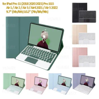 for iPad Pro 11 2021 10.5 Cover Air 4 5 10.9 Air 2 1 9.7 10.2 2022 Tablet Case + Keyboard