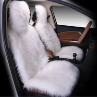 5 seat Keep warm Australian wool long plush fur seat cover for Nissan All Models Qashqai Note Teana Tiida Almera X-trai