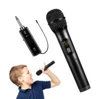 UHF Wireless Handheld Microphone Metal Cordless Wireless Microphone Dynamic System MIC With LED Screen Superior Sound For