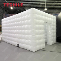Hot selling outdoor large-scale event LED tent wedding party inflatable cube igloo tent