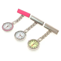 New Fashion Simple Doctor Watch Pin Brooch Stainless Steel Lapel Pocket Watch Fob Nurse Watch