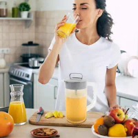 Clear Pitcher Jug Tea Pitcher Mixing Pitcher Leak-Proof 2000ml Juice Container For Easy Mixing Long 